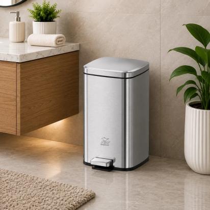 Perk Stella Dustbin 12 Litre -  Matt Steel
