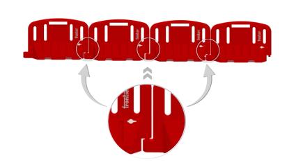 Frontier Road Safety Barricador – 1500 by Frontier for Roads : Colours available: Red 5 6