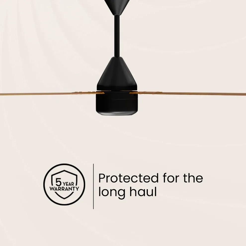 Crompton Energion Groove Remote BLDC Ceiling Fan - Light Pine Wood 2
