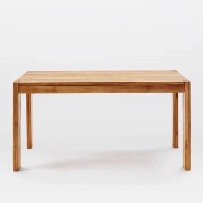 Asian Arts Solid Wood Dining Table – Minimalist 6-Seater in Natural Finish by Asian Arts : Colours available: SandyBrown 3 1