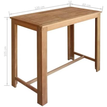 GKW Dining Set: Person Bar Height Acacia Solid Wood Dining Set by Studio GKW : Colours available: Tan 9 5