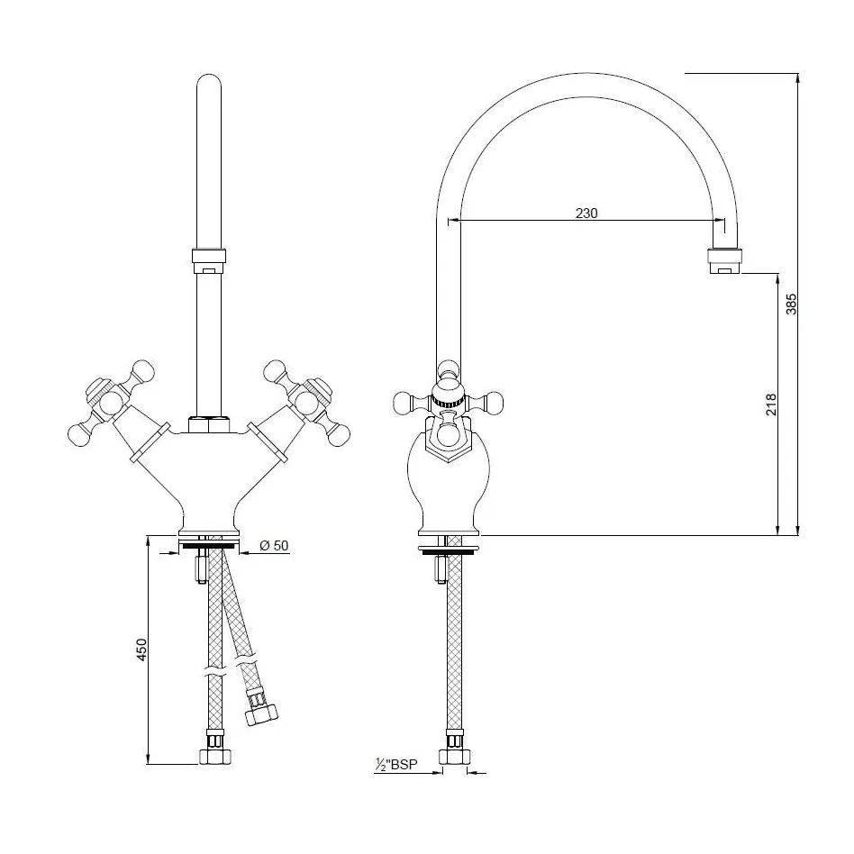 Jaquar Sink Mixer 1-Hole Graphite - QQT-GRF-7319B 1