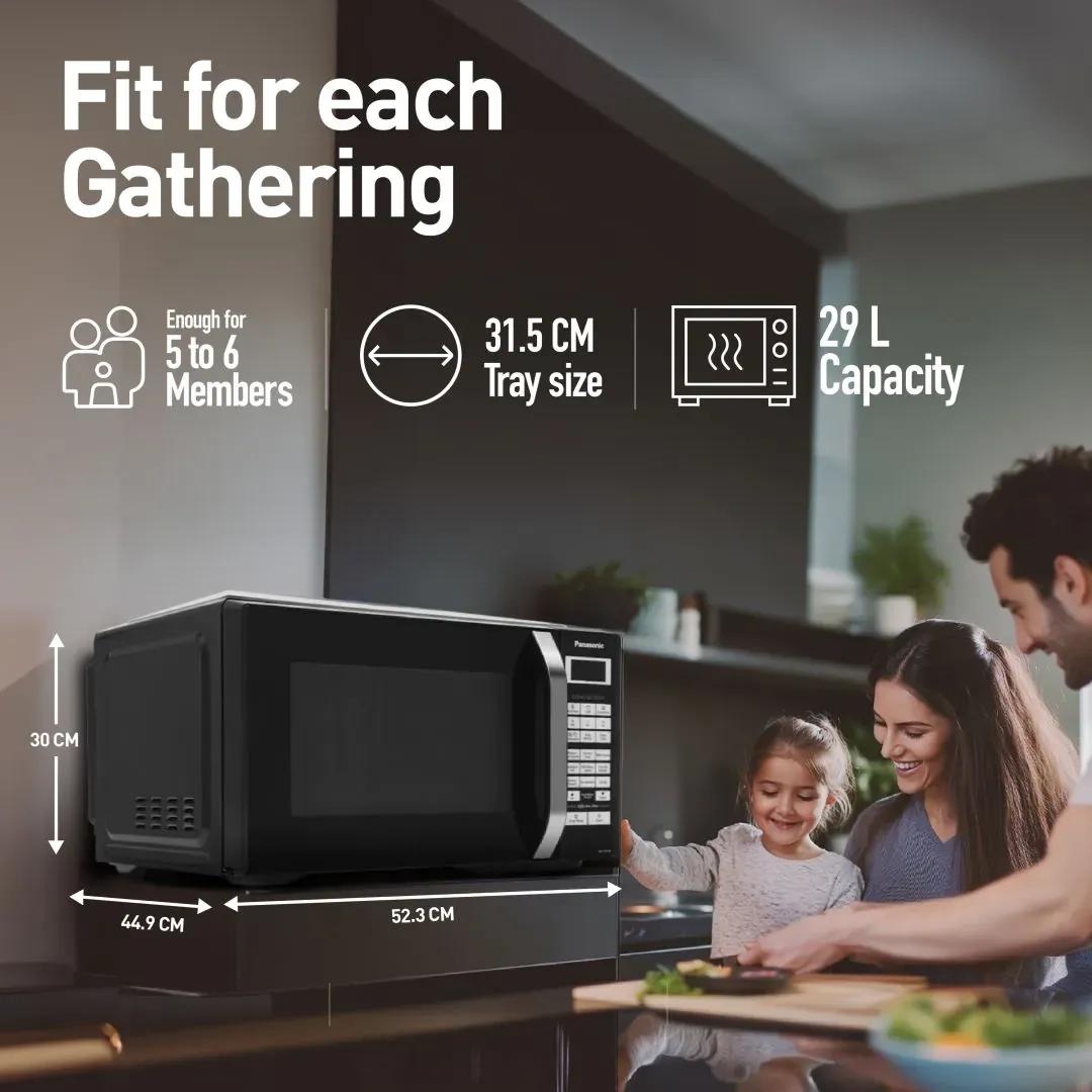Panasonic 29L Convection Microwave Oven (NN-CT614NBFG, Black Mirror, Zero Oil, Dual Magic Grill, 101 Auto Cook Menus) 3