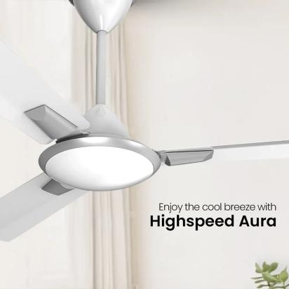 Crompton High Speed Aura | Ceiling Fan - New White by Crompton : Colours available: White 2 1