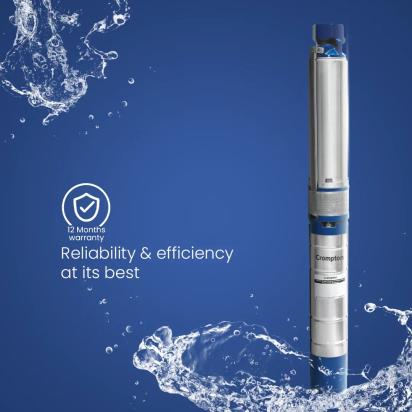 Crompton Water filled Borewell Submersible Pump 1 HP 4 inch - 4W12BF1.5E by Crompton 2 3