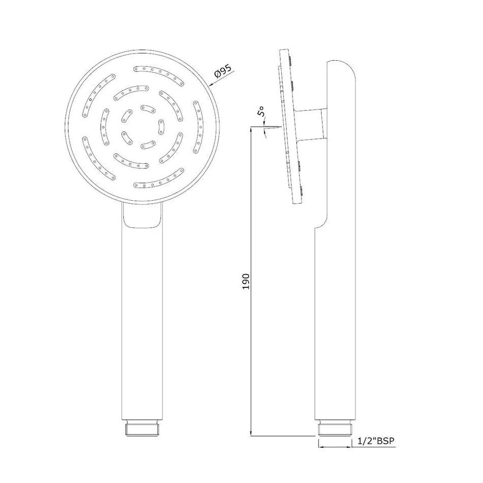 Jaquar Maze Hand Shower Dia 95Mm Round Shape - Chrome 1