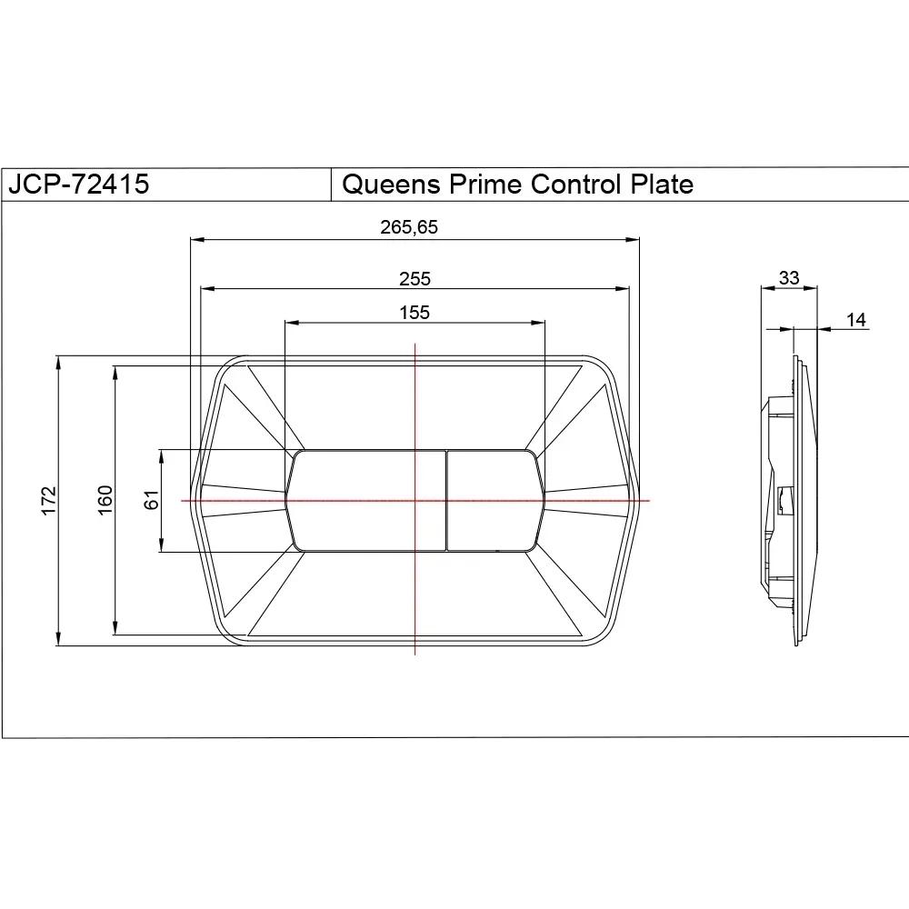 Jaquar Control Plate Queens Prime - Black Matt 1