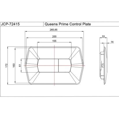 Control Plate Queens Prime - Black Matt by Jaquar : Colours available: BlackMatt 1 1