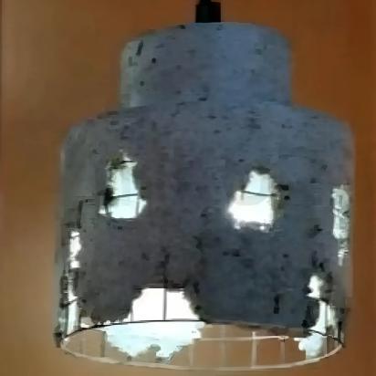Ankur Metal Mesh Round Concrete Hanging by Ankur : Colours available: Grey 5 5