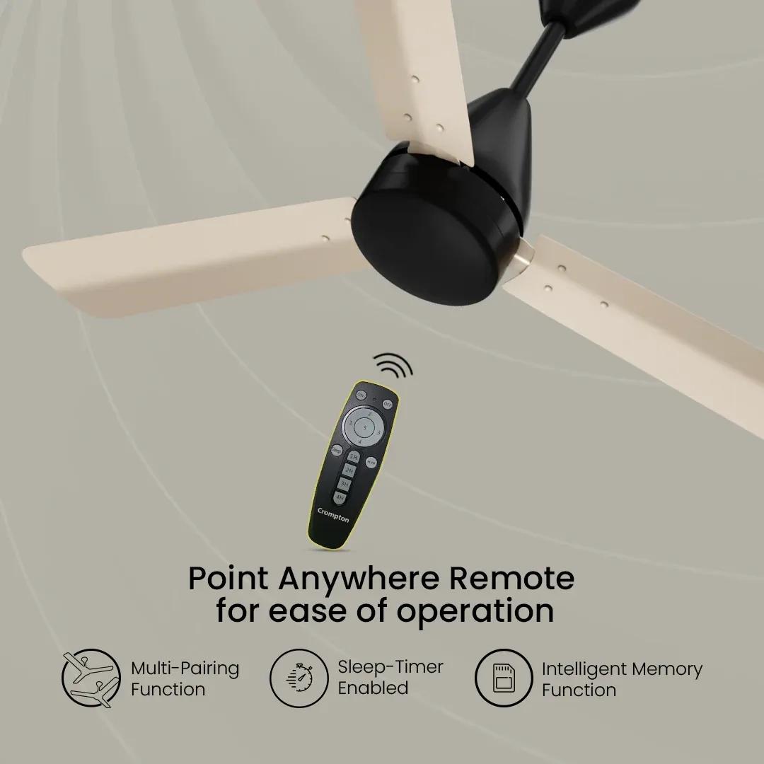 Crompton Energion Cookie BLDC Ceiling Fan -  Ivory Black 4