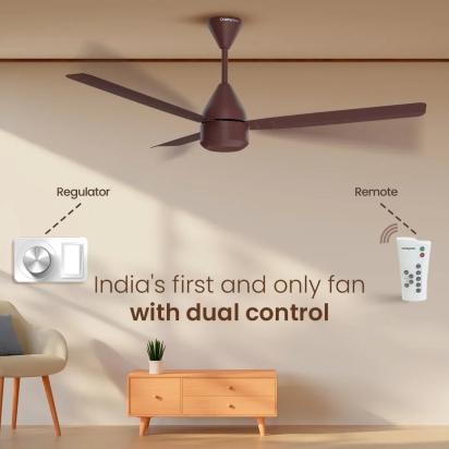 Crompton Energion Groove Regmote BLDC Ceiling Fan -  Brown by Crompton : Colours available: Brown 13 2
