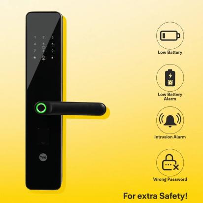 YDME100NxT Smart Door Lock - Black by Yale : Colours available: Black 3 9