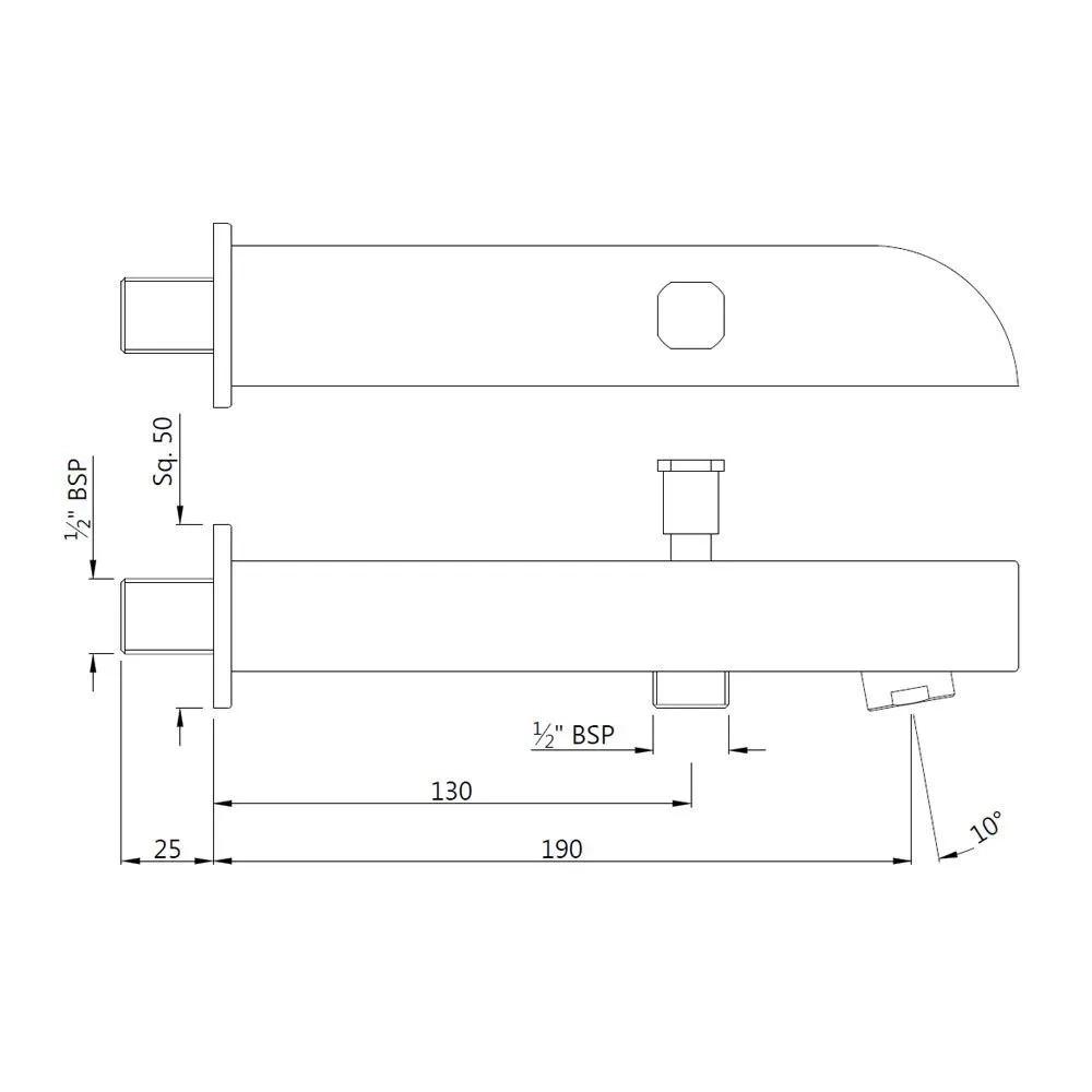 Jaquar Alive Bath Tub Spout - Graphite 1