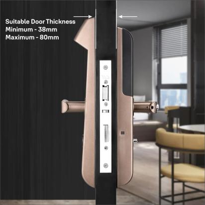 YDM 4115 -A Series Smart Lock with Fingerprint - Bluetooth Module and Wifi Connect Bridge by Yale : Colours available: Brown 7 6