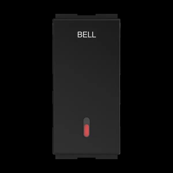 GM Modular Zenova 6AX Bell Push Switch with Indicator (LED) AA 1 334-Electric Grey