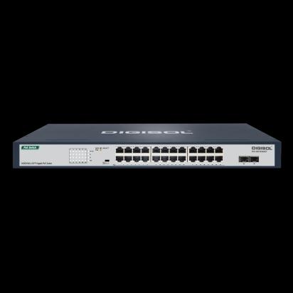 24 Port Poe Gigabit Unmanaged Switch With 2 Sfp Uplinks – Dg-Gs1024/Ep by Digisol