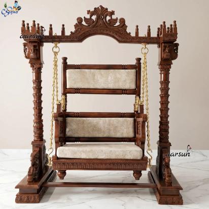 Aarsun 2-in-1 Swing, Wooden Cradle for Janmashtami with video