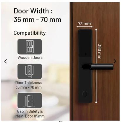 AceLine A2 Sweden Alpha 10 Smart Digital Door Lock by Aceline : Colours available: Black 2 3