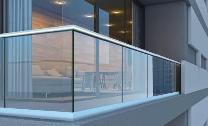 SG 20 CP T Continuous Base Profile Glass Supporting System by S Grip for Balcony, Stairs 2 5