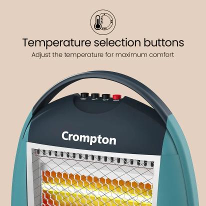 Crompton Insta Cozy 1200 W Halogen Room Heater by Crompton : Colours available: CadetBlue 7 4