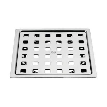 Lipka Delta Deluxe Square Flat Cut Floor Drain (5 x 5 Inches)