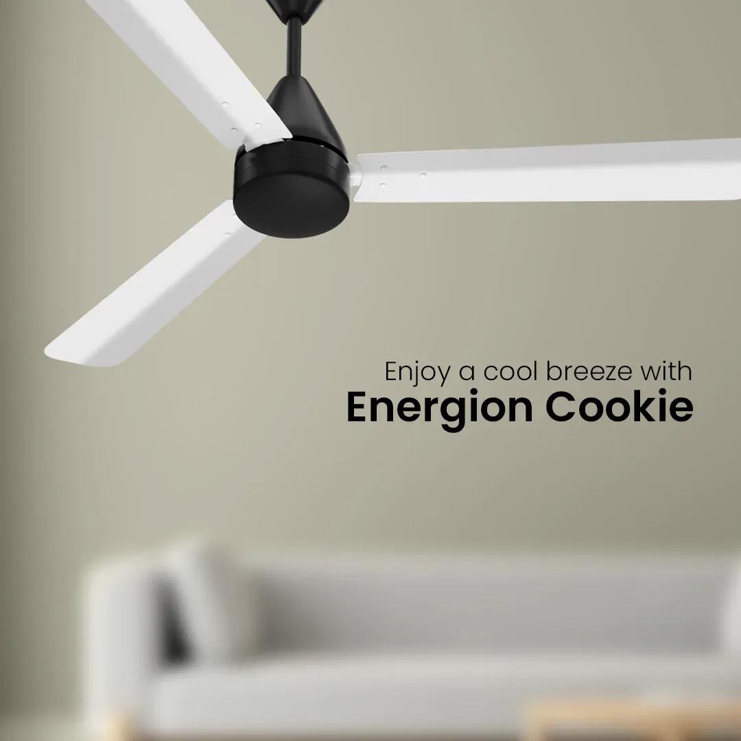 Crompton Energion Cookie BLDC  Ceiling Fan - White Black 1