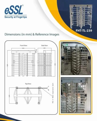 Ampletrails Full Height Turnstile Access Control System by Ampletrails : Colours available: Grey 1 5