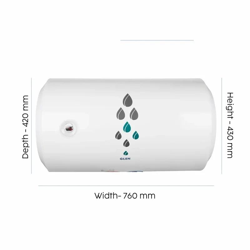 Glen Water Heater Rating, 35/50 Litre 2000W 8 Bar Pressure Glasslined Element and Tank, Temperature control (7056) 3