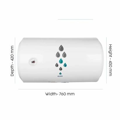 Glen Water Heater Rating, 35/50 Litre 2000W 8 Bar Pressure Glasslined Element and Tank, Temperature control (7056) 3