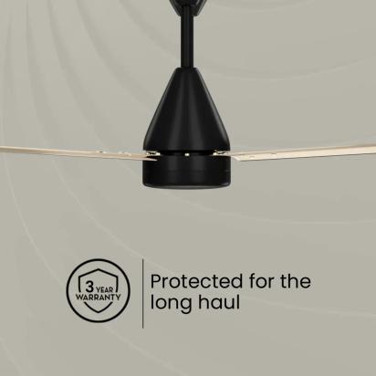 Crompton Energion Cookie BLDC Ceiling Fan -  Ivory Black by Crompton : Colours available: Black, Ivory 1 3