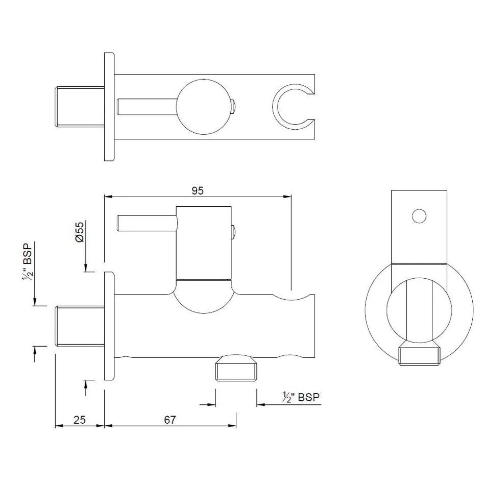 Jaquar Round Wall Outlet - Antique Copper - ALD-ACR-591R 1