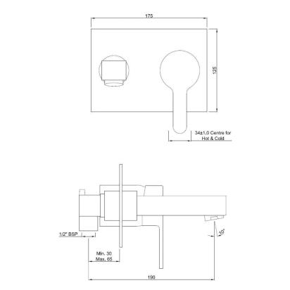Single Lever High Flow Bath Filler by Jaquar : Colours available: Chrome 1 1