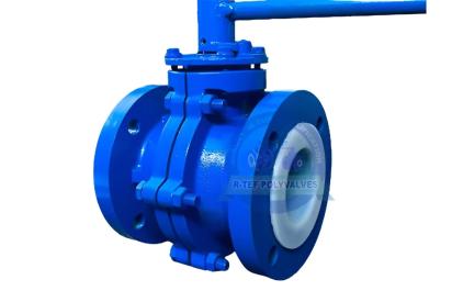 Rtef Polyvalves Lined Ball valve (2 pc design) by R -Tef Polyvalves : Colours available: DarkBlue 3 3
