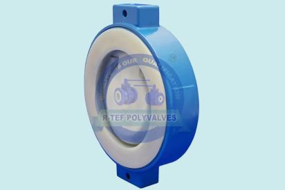 Rtef Polyvalves Lined Swing Check Valve (NRV) by R -Tef Polyvalves : Colours available: Blue