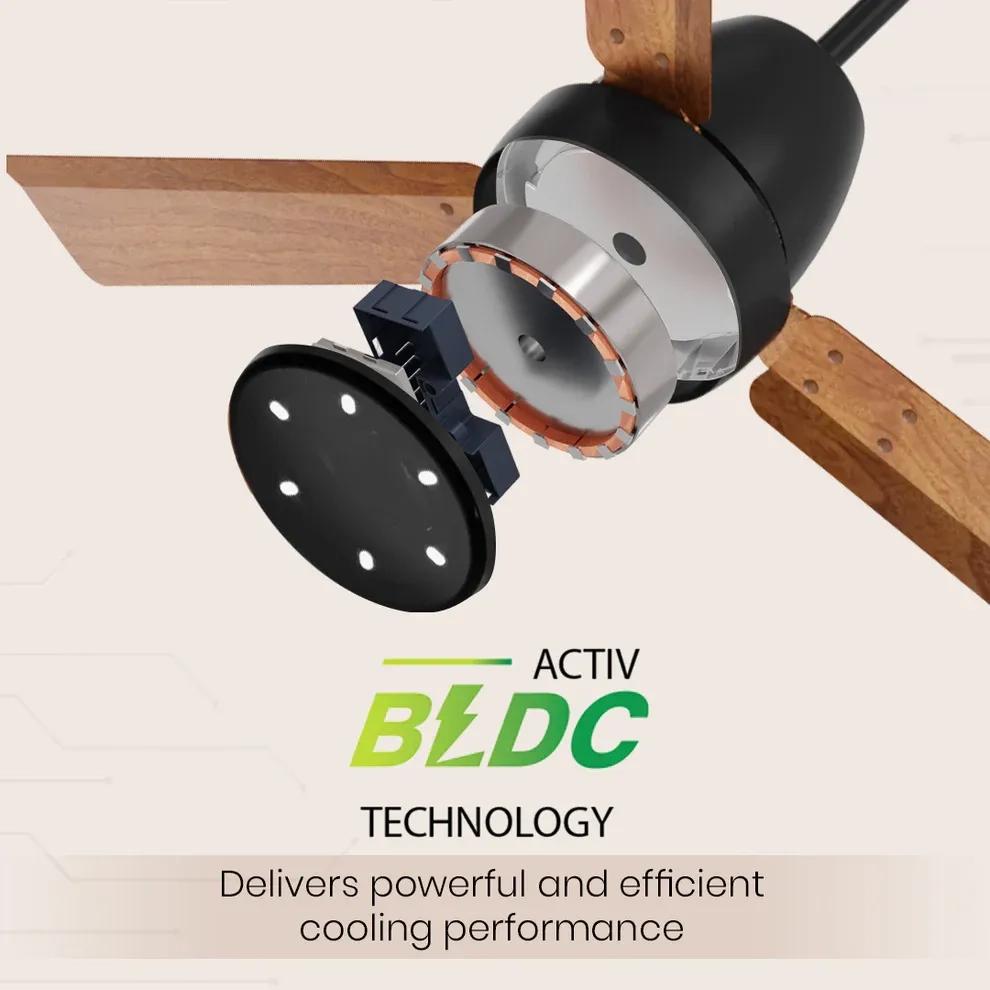 Crompton Energion NITEO BLDC Ceiling Fan - Dark Cherry Wood 4