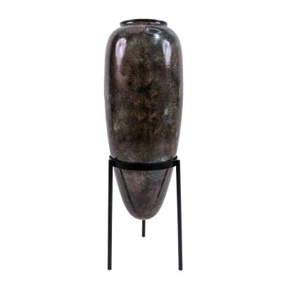 Beruru Hilda Metal Planter With Stand - Medium by Beruru for Indoor : Colours available: Brown 10 2
