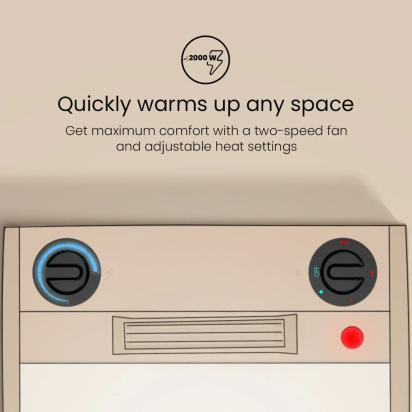 Crompton Insta Airohot 2000W Heat convector Room Heater with Blower by Crompton : Colours available: Black 3 3