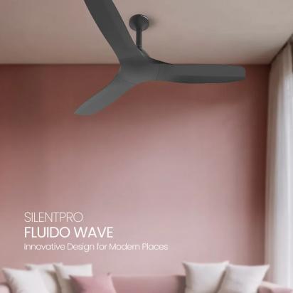 Crompton Silent Pro Fluido Wave 900mm - Matt Black by Crompton : Colours available: BlackMatt 9 1