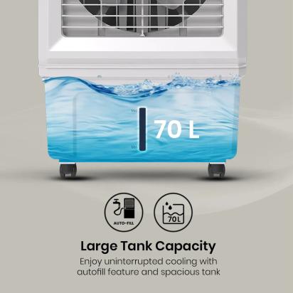 Crompton Aura Dac Air Cooler - 70-L by Crompton : Colours available: White 13 6