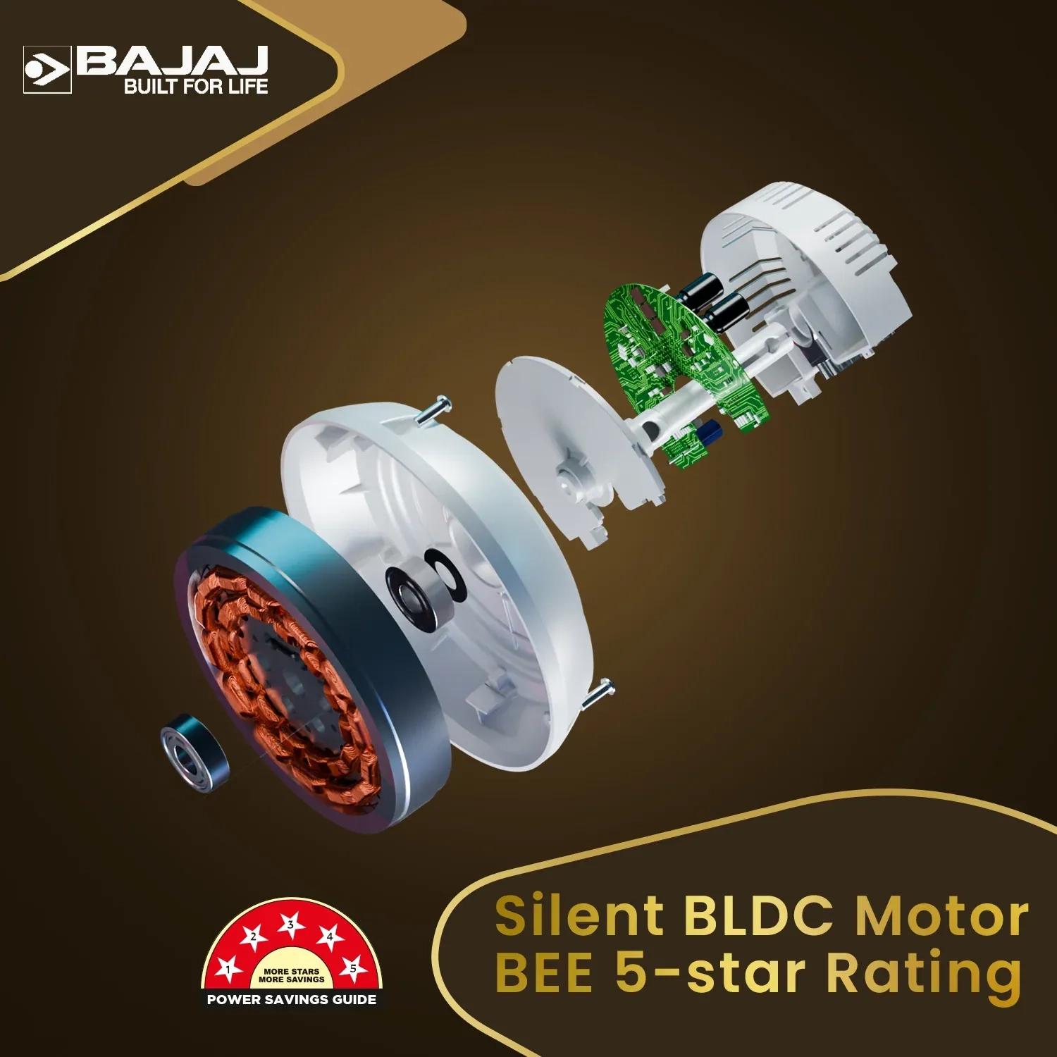 Bajaj Crest Turbo BLDC 1200mm Ceiling Fan - White 2