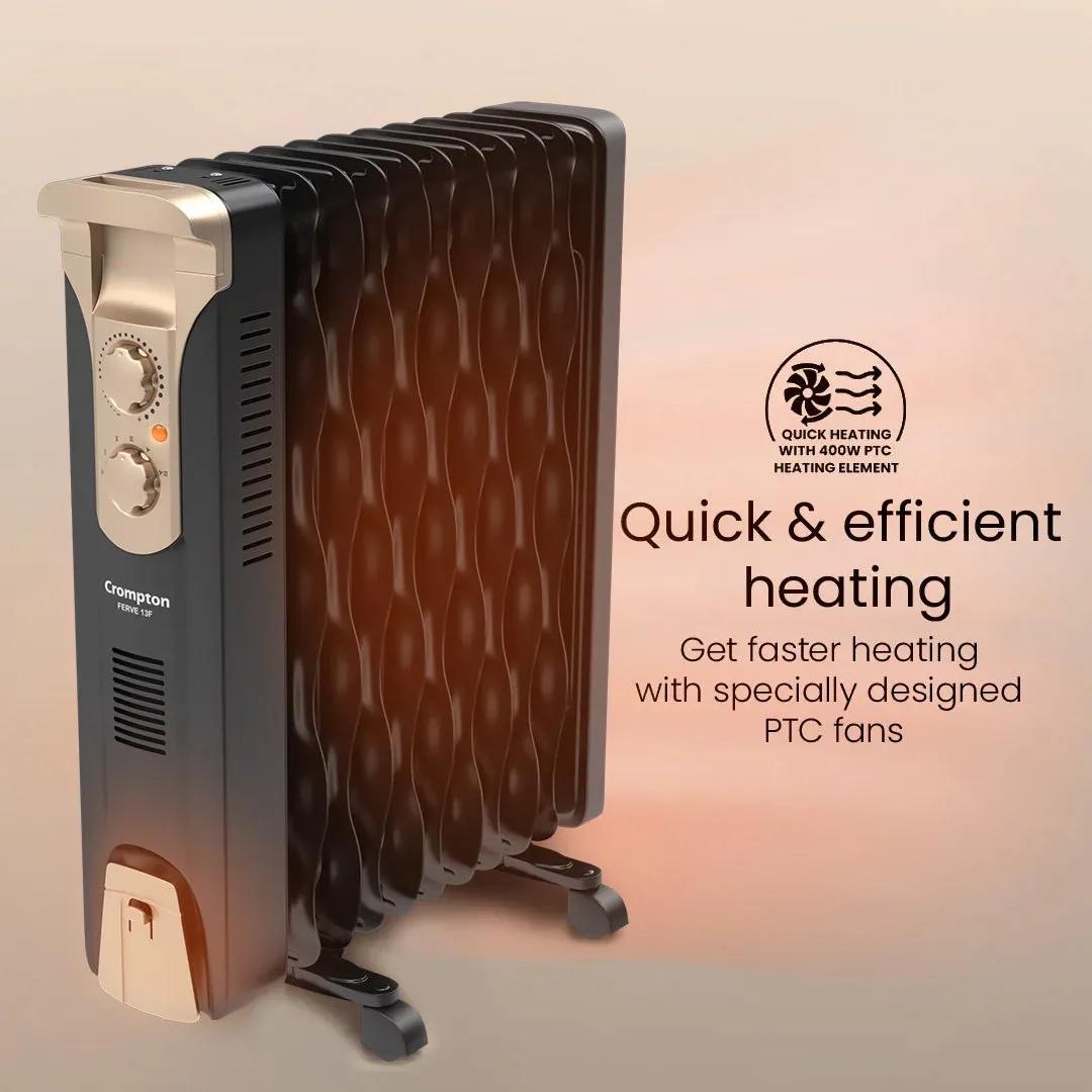 Crompton Insta Fervor 13 Fins 2900W Oil Filled Room Heater 2