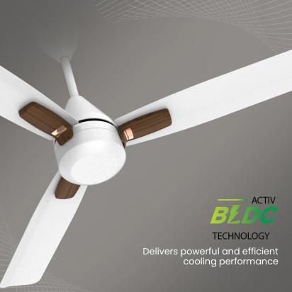 Crompton Energion Cromair Plus BLDC Ceiling Fan - Conch Cream by Crompton : Colours available: GhostWhite 13 2