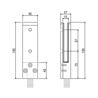 Ozone Spigot - OZRSP-SP 150X40MM BM-PVD by Ozone for Interior & Exterior, Residential, Commercial : Colours available: Black 3 1