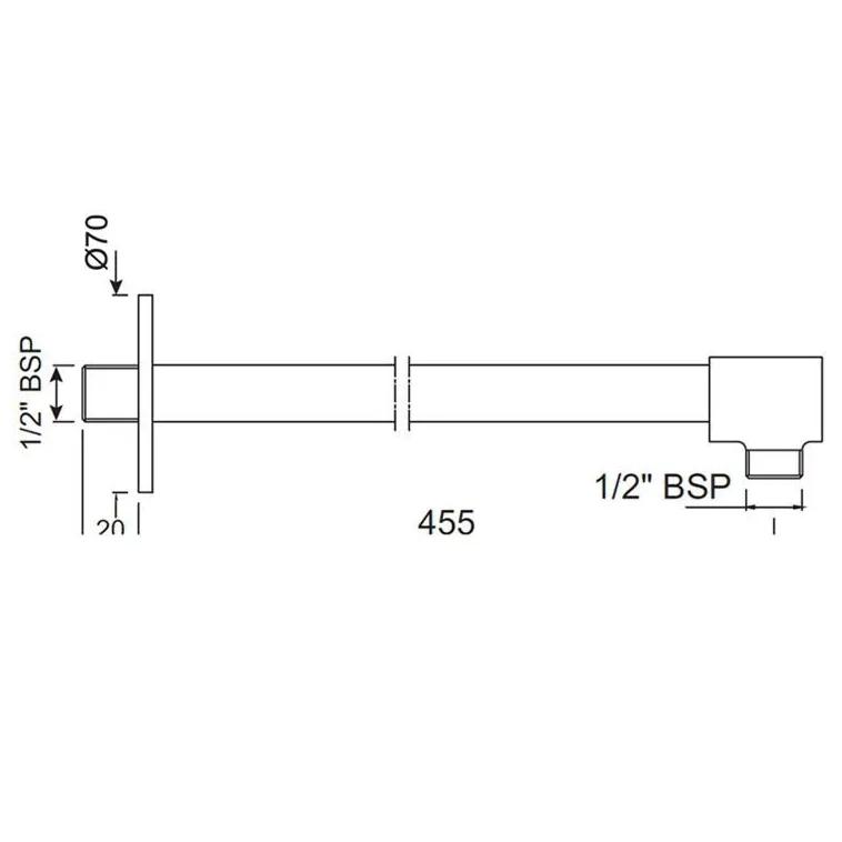 Jaquar Shower Arm - Antique Bronze - SHA-ABR-49483 1