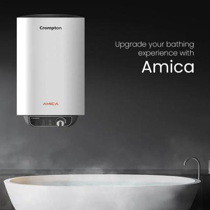 Crompton Amica Classic, 2000W Rated Storage Water Heater - 25-L by Crompton : Colours available: White 3 1