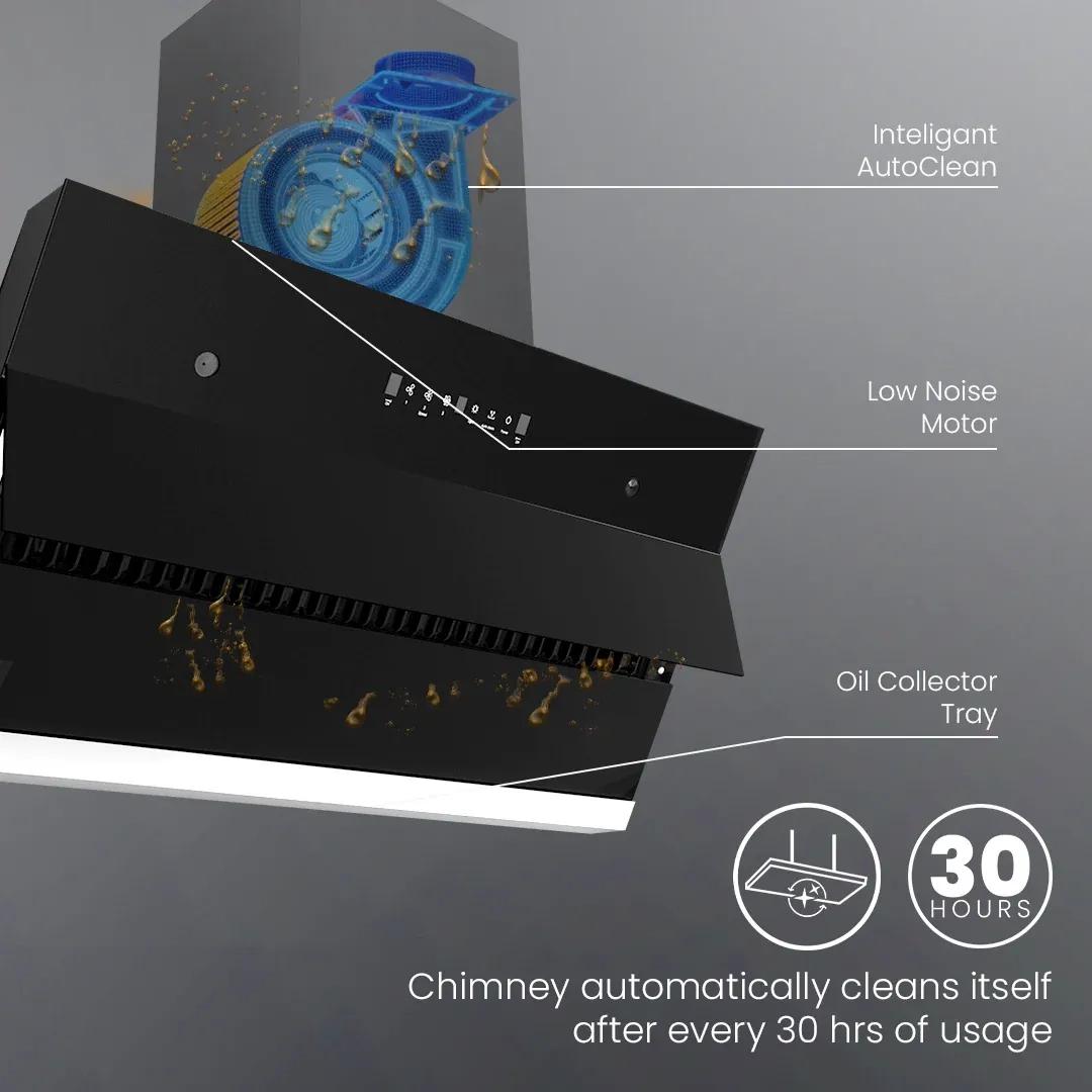 Crompton IntelliMotion Inclined 90cm Filterless Chimney 3