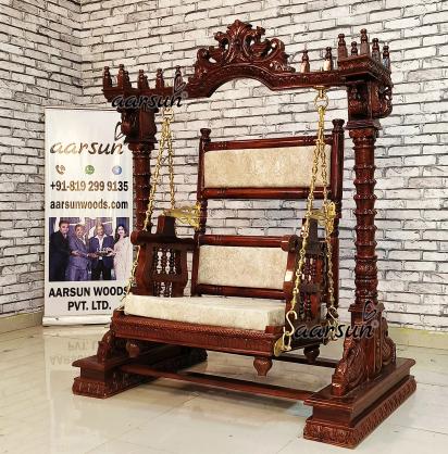 Aarsun 2-in-1 Swing, Wooden Cradle for Janmashtami with video 7