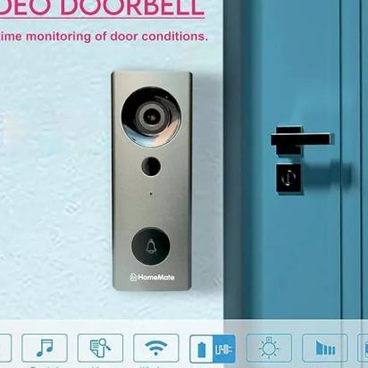 Wi-Fi Smart Video Door bell with Rechargeable battery & Chime by Homemate 2 2