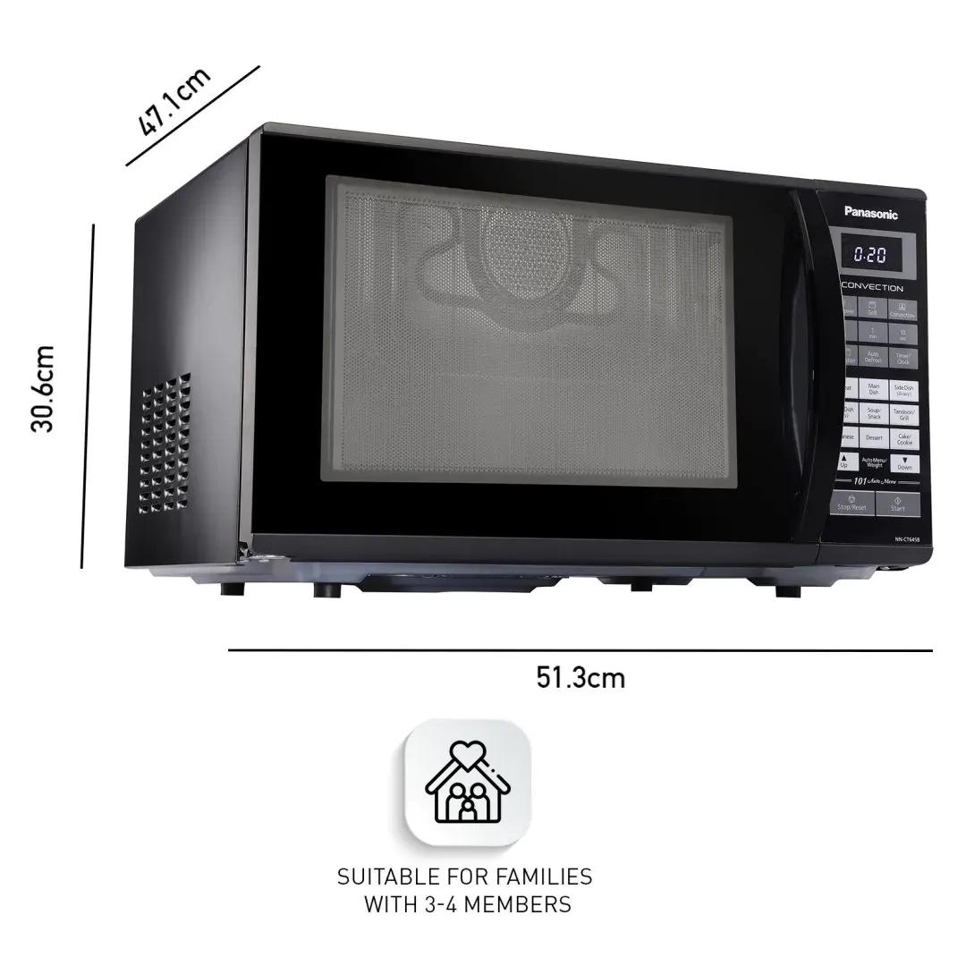 Panasonic 27L Convection Microwave Oven (NN-CT645BFDG, Black Mirror, 360 Heat Wrap, Magic Grill, 101 Auto Cook Menus) 2