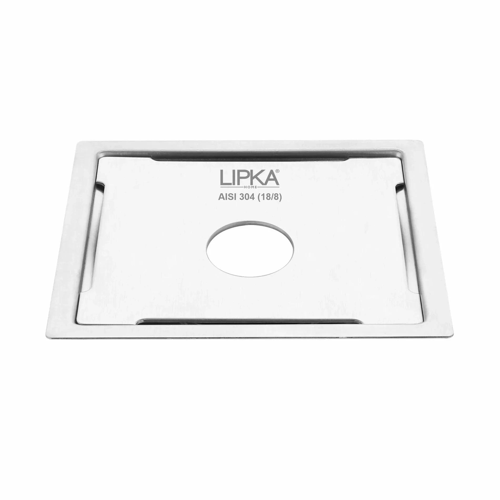 Lipka Yellow Exclusive Square Flat Cut Floor Drain (6 x 6 Inches) with Hole